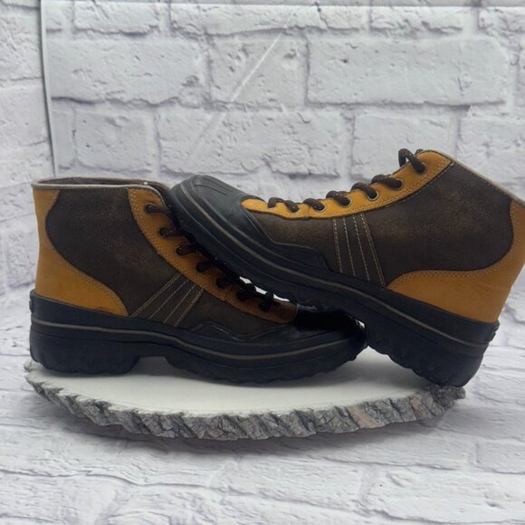 Clarks Womens Sz 7 Leather Waterproof Mucker Duck Boots Weatherproof Lace Up - Picture 9 of 12